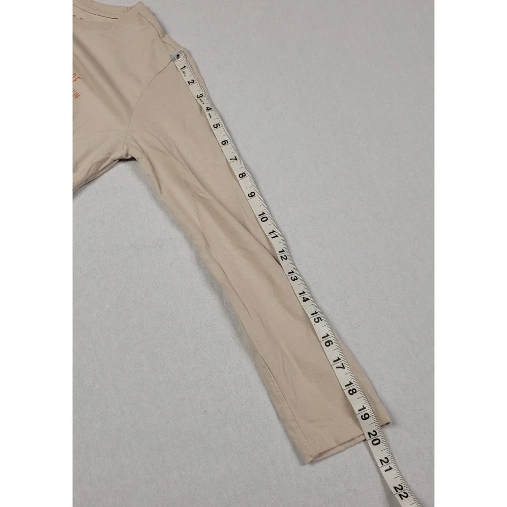 Cat & Jack Boys Beige Wild Cat Graphic Long Sleeve T-Shirt & Brown Jeans Sz M 8